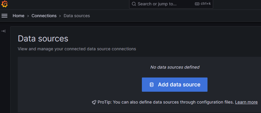 Grafana Add Data Sources